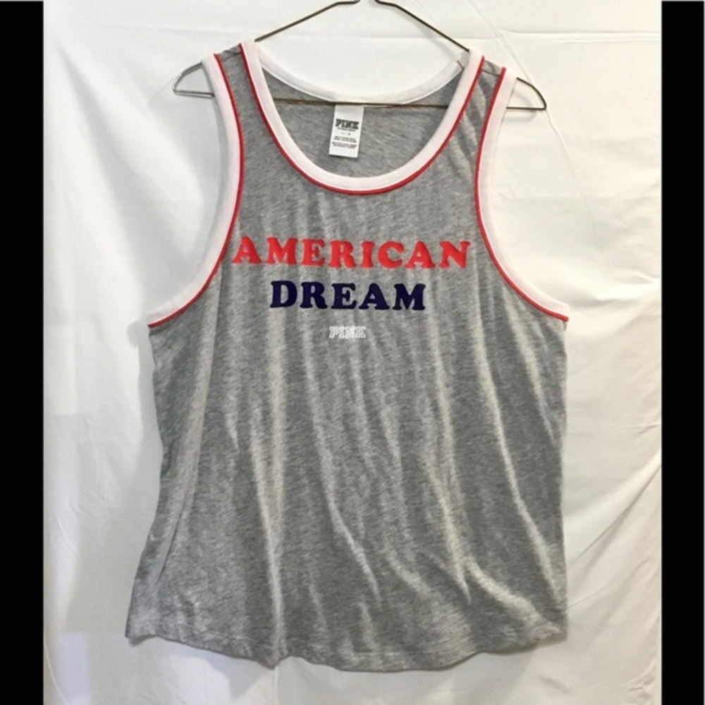 Victoria’s Secret PINK Gray American Dream Tank Top